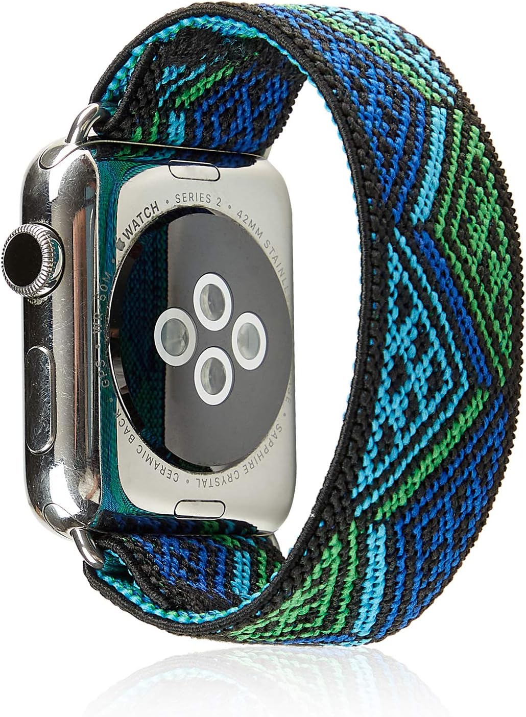 Elastic Band Compatible for Apple Watch, Scrunchie Stretch Wristbands Replacement Bracelet Loop Sport Strap for iWatch Series 1 2 3 4 5, Men Women Girls, Bohemia, 38/40mm, M
