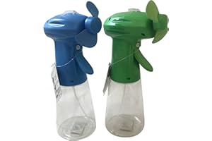 WESTMAN WORKS Misting Fan Spray Bottles Personal Cooling Water Spray Mist Battery Powered Handheld Fans Set Portable for Spring Break Travel or Vacation, Set of 2