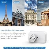 Mscien UK to EU Travel Plug Adapter USB C 2 USB A Ports Germany France Spain view 4