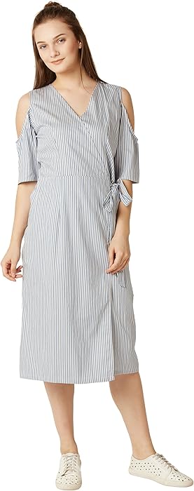 white midi wrap dress