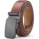 Marino Men’s Genuine Leather Ratchet Dress Belt With Automatic Buckle, Enclosed in an Elegant Gift Box