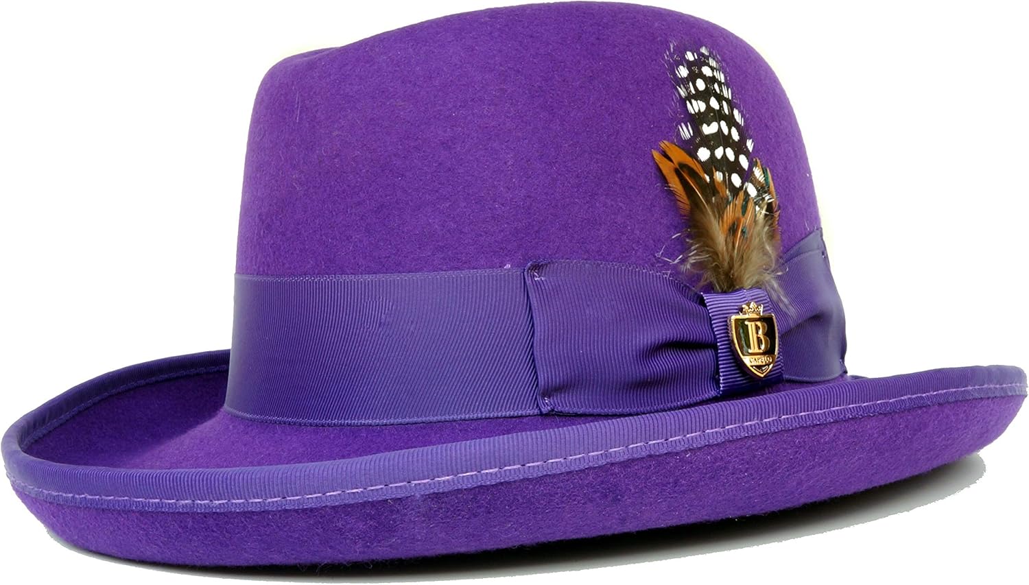 Bruno Capelo Men's Purple 100 Australian Wool Godfather Dress Hat GF