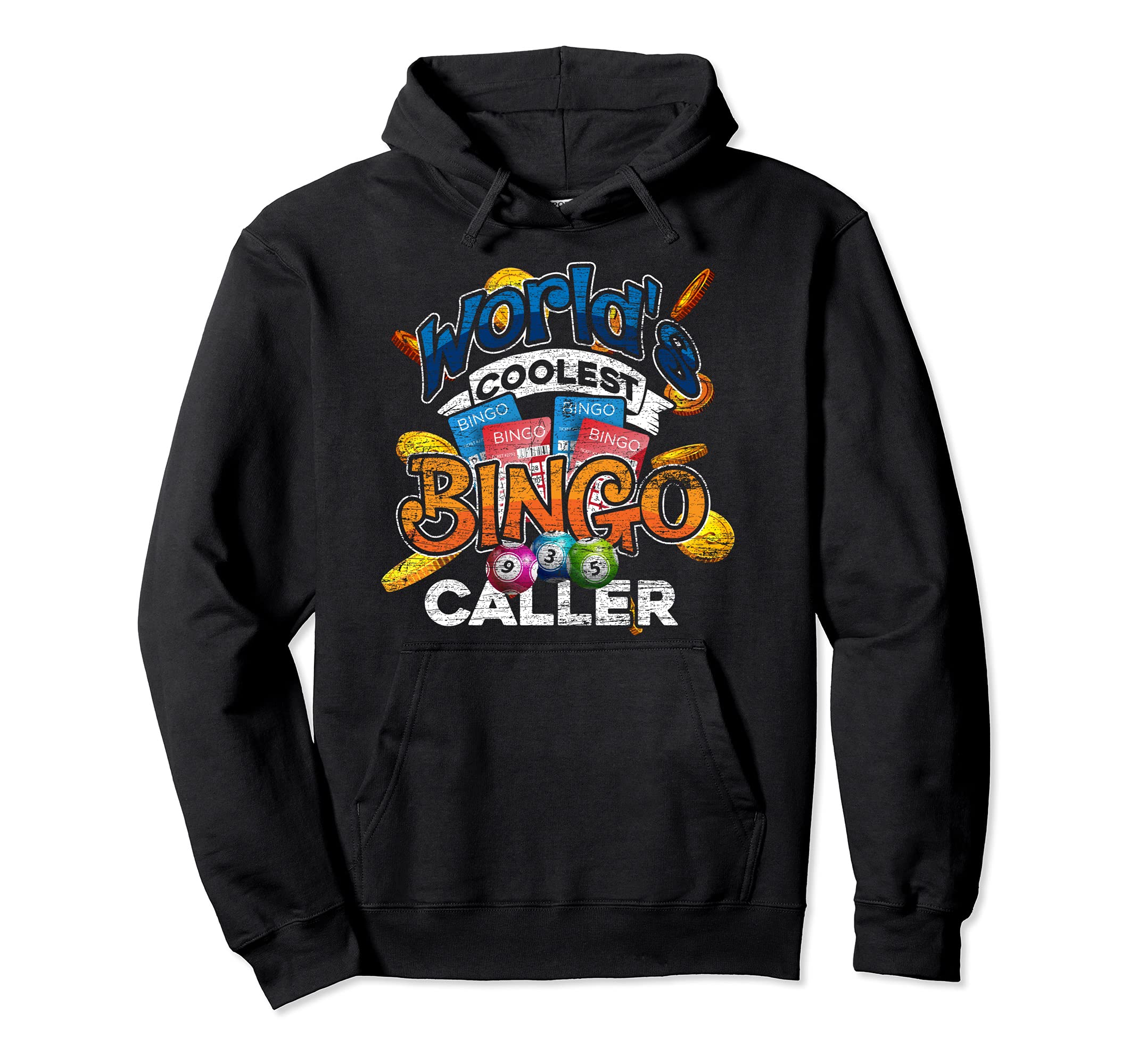 Funny Bingo Caller Gift Worlds Coolest Bingo Caller Bingo Pullover Hoodie