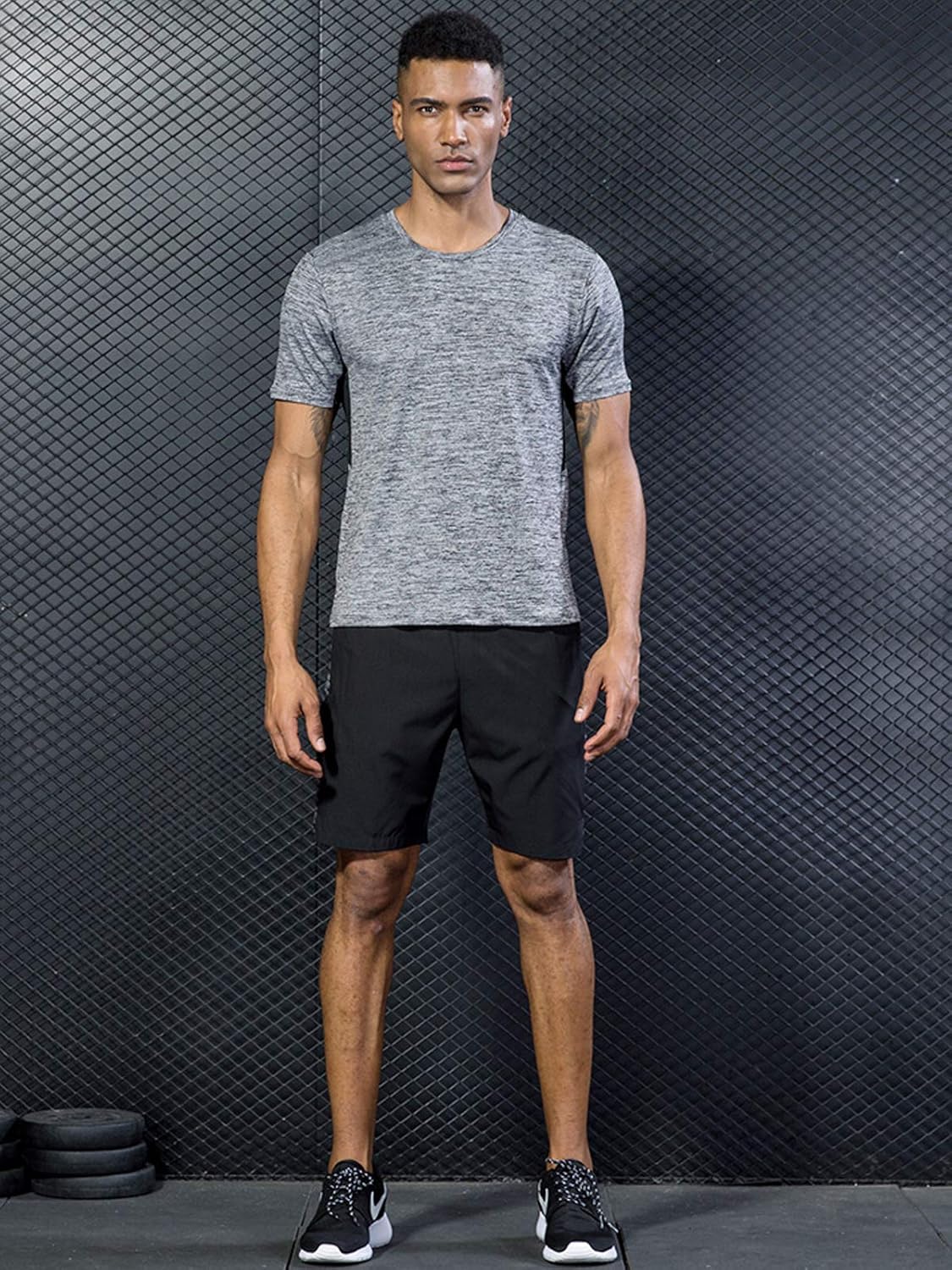 5 Pack Men’s Active Quick Dry Crew Neck T Shirts | Athletic Running Gym Workout Short Sleeve Tee Tops Bulk: Clothing