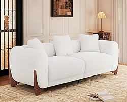 Morden Fort 3 Piece Cloud Couch Set, Modern Sherpa