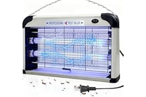 30W UV Mosquito Killer - Industrial 4000V Electric Fly Zapper with All-Metal Body for Superior Indoor & Outdoor Insect Contro