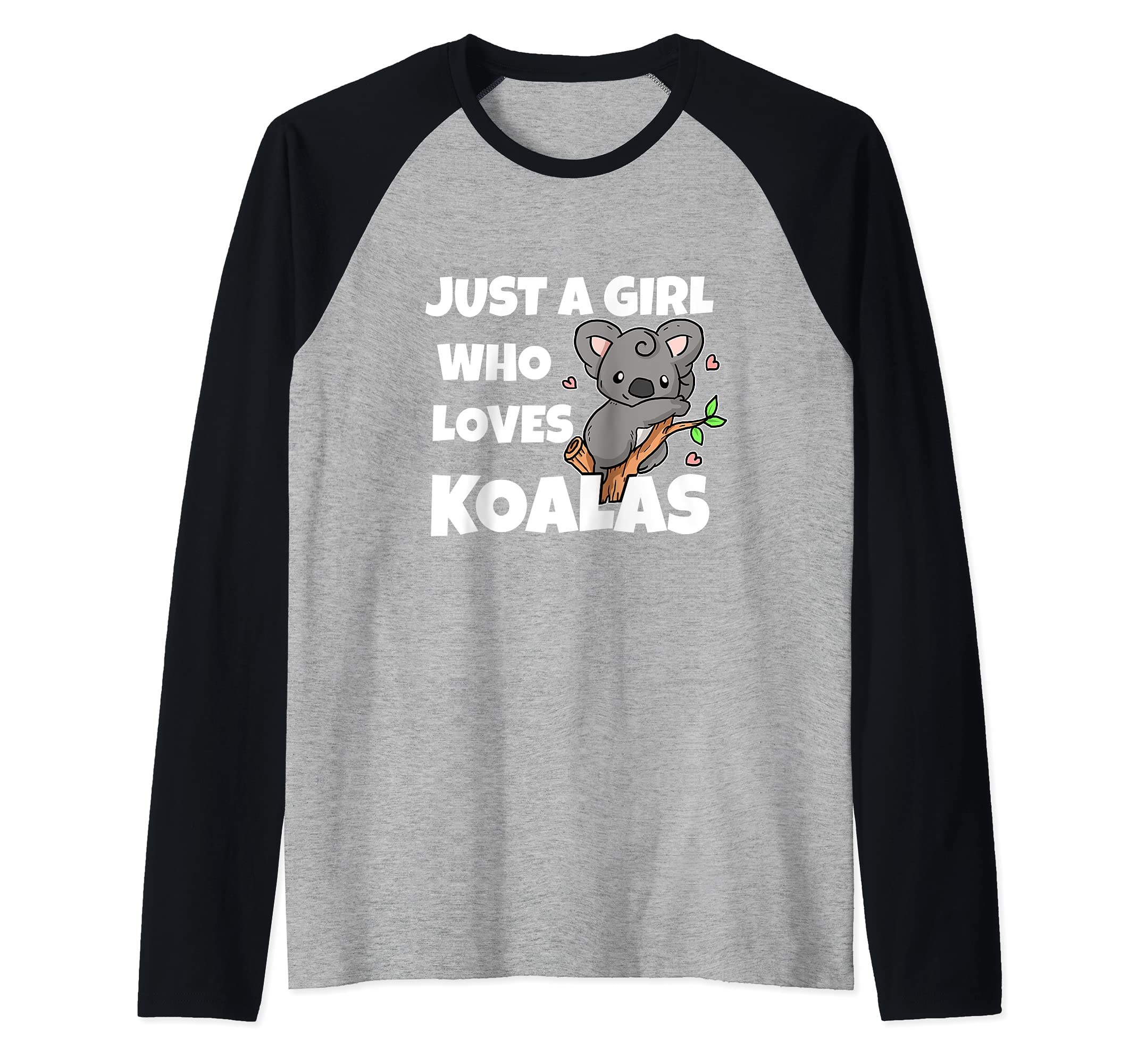 Just A Girl Who Loves Koalas Cute Koala Bear Costume Raglan Baseball Tee