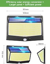 One Fire 468LED Solar Security Lights Outdoor Motion Sensor 2000LM 3 Modes view 7