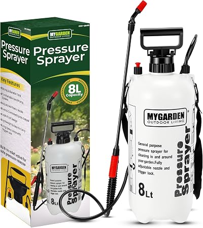 My Garden 8 Litre Sprayer Pump Action Weed Killer Sprayer High Pressure