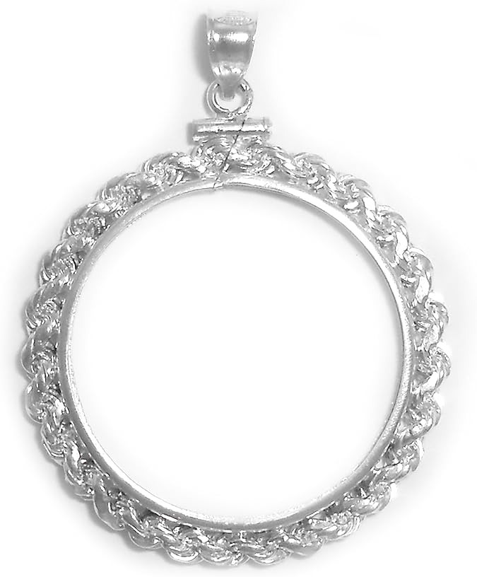 Flintski Jewelry 50 Lire Sterling Silver Rope Coin Bezel