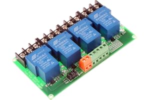 NOYITO 30A 4 Channel Relay Module High Low Level Trigger with Optocoupler Isolation Load DC 30V AC 250V 30A for PLC Automation Equipment Control, Industrial Control (4-Channel 12V)