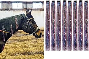 Dielianyi Horse Bling Accessory Mane and Tail Bling Pony Hair Tinsel for Western Bride Horse Lover