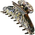 Camila Paris CP3036 French Hair Clip for Women Thick Hair for Long Curly Wavy Hair, Handmade Onyx, Girls Hair Claw Clips, Durable Styling Big Claw Clip for Thick Hair, Strong Hold Grip Made in France