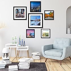 POUYCIW 16x16 inch Wood Picture Frame for Wall