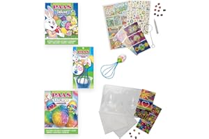 PAAS Easter Egg Decorating Bundle, Includes 1 Deluxe Kit, 1 Tie Dye Egg Dying Kit, and PAAS Whiskers for Easy Egg Dying, Food Safe Dye for Family Easter Activity (3 Piece Bundle)