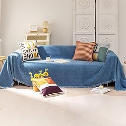 VClife Simple Dark Blue Couch Cover Multi-use Thick