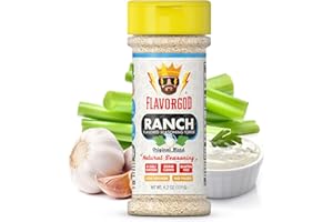Ranch Seasoning by Flavor God, Sugar Free Ranch Substitute Low Sodium Seasoning, Gluten-Free Dry Ranch Mix, Keto & Paleo Friendly Ranch Seasoning Salad Dressing for Pizza, Popcorn, & Salads - Healthy Buttermilk Ranch Dressing Substitute