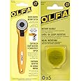 OLFA Rotary Fabric Cutter 28MM with 5 Blade Refill For Quilting, Sewing, and Crafts