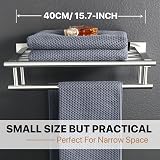 Sayayo Towel Rail Wall Mounted 16 Inch Brushed Nickel SUS304 Bathroom Shelf view 3