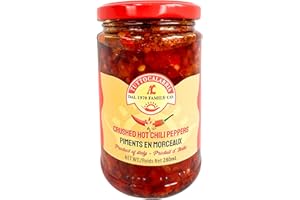 Tutto Calabria Crushed Hot Chili Peppers from Italy 280ml (8.8 Fl Oz) Crushed Chili Peppers - Calabrese - Spicy Mix - Premium