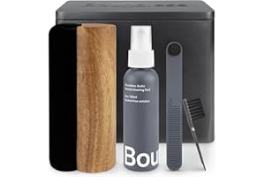 Boundless Audio Vinyl Record Cleaning Kit - 5-in-1 Vinyl Cleaner Kit Includes Record Brush, Stylus Cleaner, Cleaning Solution, Nylon Brush & Metal Case