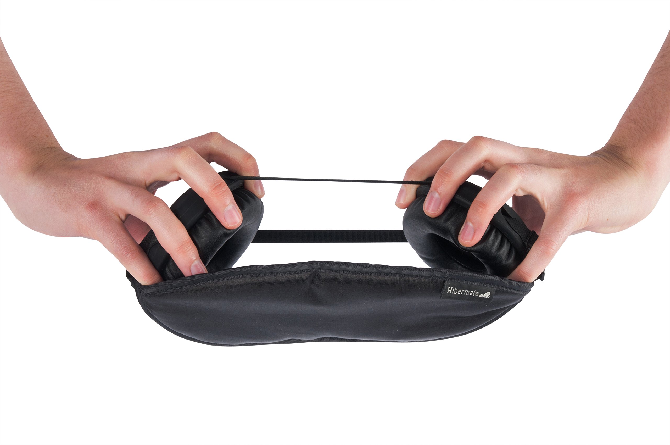 Ear Muffs for Sleeping with Sleep Mask Black. Soft & Luxurious Mask