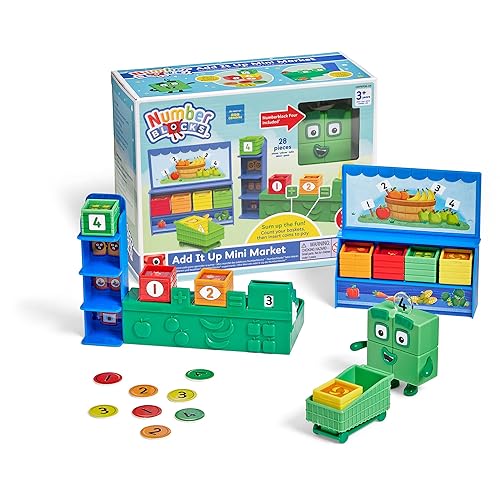 Learning Resources Numberblocks Add It Up Mini Market, Role Play Toy, Counting Toy for Toddlers, Learning Toys for Kids 3-5, Gifts for Kids, Ages 3 4 5+