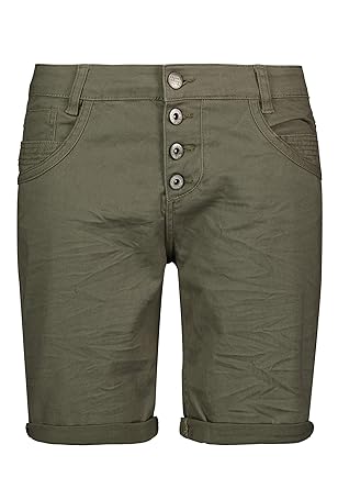 Urban Surface Damen Bermuda Shorts | Bequeme Kurze Stoffhose aus Stretch-Twill - Loose Fit