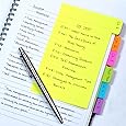 Redi-Tag Divider Sticky Notes 60 Ruled Notes, 4 x 6 Inches, Assorted Neon Colors (29500)