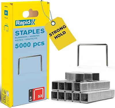 Rapid No.53 Staples 6 mm Leg 5000 pcs Grey