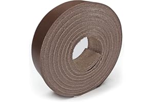 SEPICI 9/10 oz, Brown, 2"Wide, 50-60 inches Long Leather Straps (2" x 50-60'' Brown)