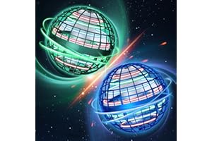 BADHACK 2025 Flying Orb Ball Toy - Christmas Cool Novelty Gift Hover Ball Galaxy Boomerang Hand Drone Magic Floating Ball Orbit Mini Outdoor Fidget Toy Stocking Stuffer for Kids Boys Girls Teens (Blue+Green)