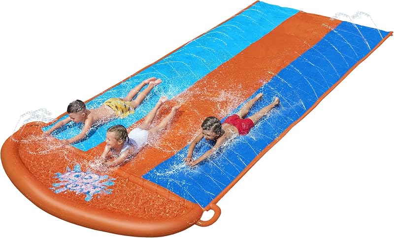 Bestway H20GO Triple Lane Slip and Slide with Sprinklers and Drench Pool