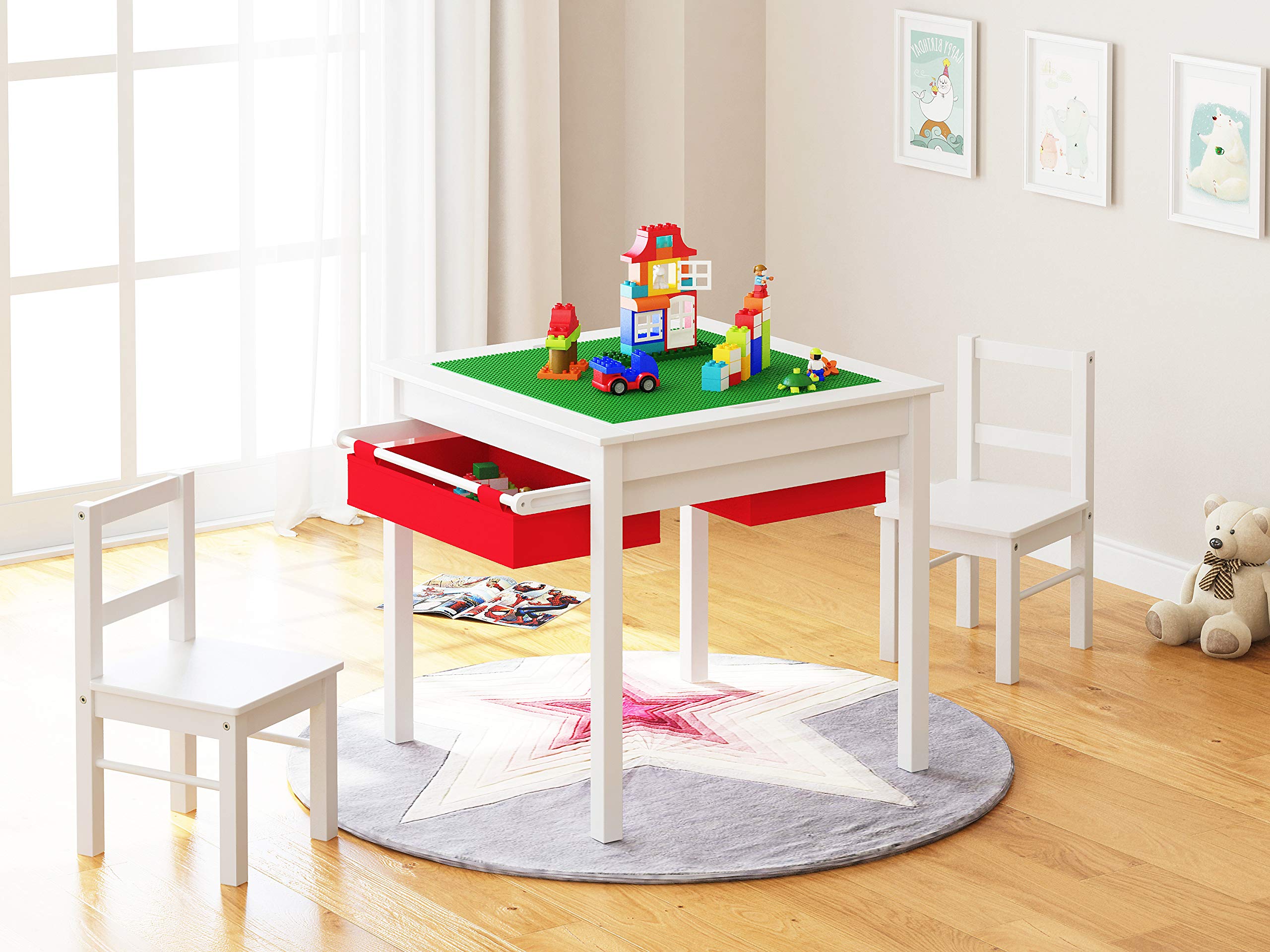 white play table with storage