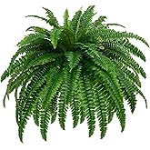 GYERB Large Fake Boston Ferns, 88 Branches Artificial Ferns, Faux Fern Plants for Home, Office, Garden Indoor Outdoor Decoration(48 inch,1pack)