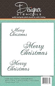 Merry Christmas Cookie and Craft Stencil by Designer Stencils