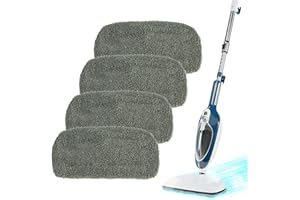 RJMOM 4 Pack Steam Mop Pads Compatible with GorFanty GF-6610B/GF-6610, Neugo NE033/NE033M & Mxnsewr, Washable Microfiber Steam Mop