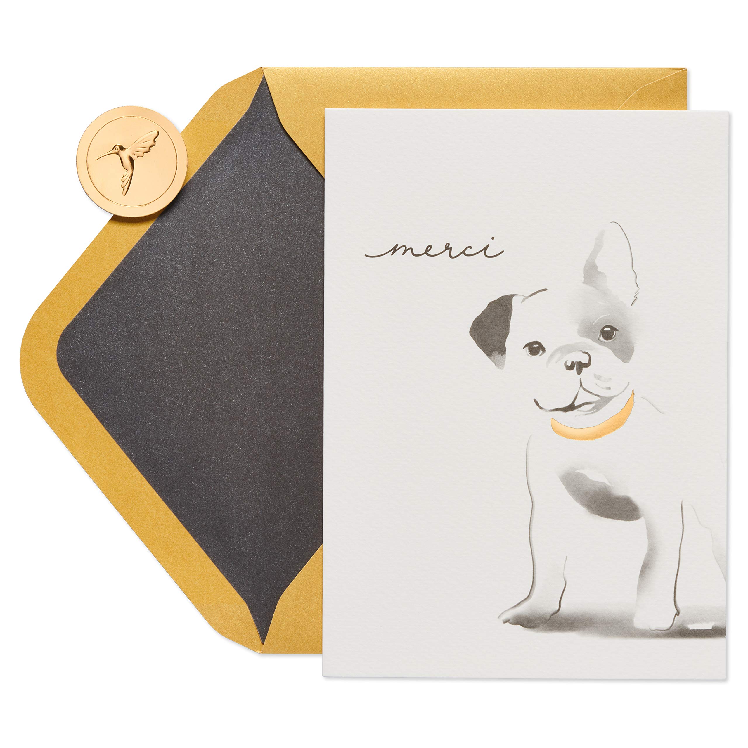 Papyrus Blank Thank You Card (French Bulldog)