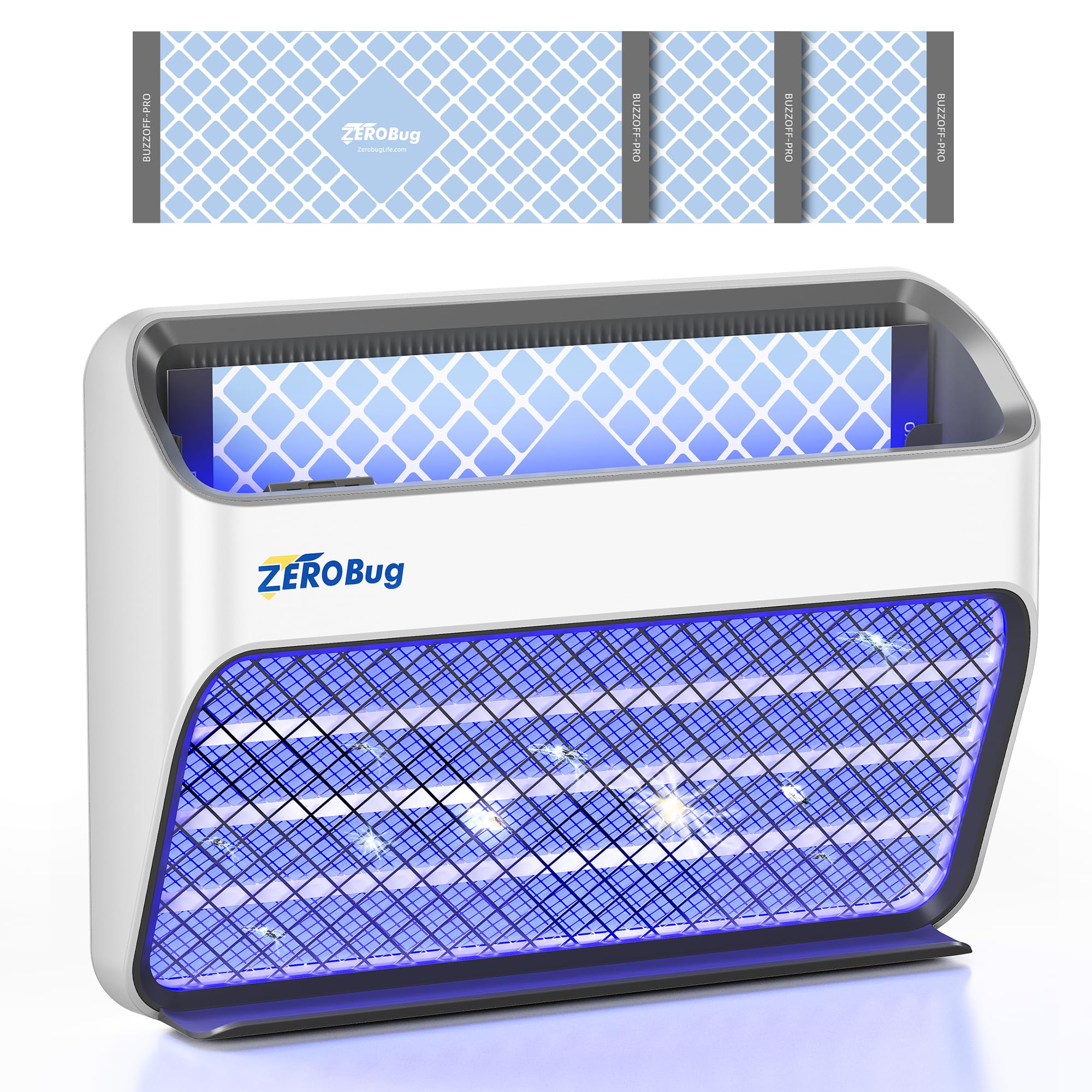 Photo 1 of ZeroBug 2025 Bug Zapper & Trap Indoor, 5X Catcher Rate Fly Killer, USB-C Powered Electric Mosquito Zapper with Long-Life UV LED, Fruit Fly Trap for Home, Kitchen, Bedroom, 1 Device & 3 Traps