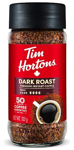 Tim Hortons Dark Roast Instant Coffee, 100% Colombian, 100 g (Pack of 1)