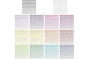 2300+PCS Gem Stickers, 14 Sheets Multi-Color Self Adhesive Bling Rhinestone Jewels Sticker Stick on Gems for Face Makeup, Bod