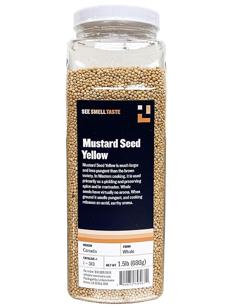 SEE SMELL TASTE MUSTARD SEED WHOLE, YELLOW, 1.5...