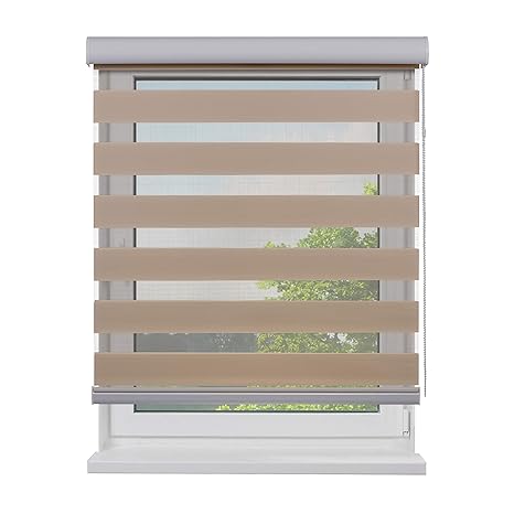 Fensterdecor Duo-Rollo Doppelrollo mit Aluminiumkassette/Creme 160 x 180 cm (BxH)