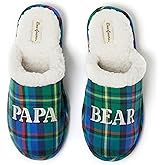 Dearfoams mens Gifts for Dad Funny Fathers Day Papa Bear Slipper