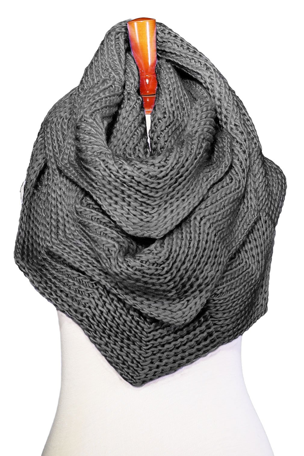 Basico Women Winter Infinity Scarf Warm Knitted Circle Loop Various Colors Basico Women Winter Infinity Scarf Warm Knitted Circle Loop Various Colors