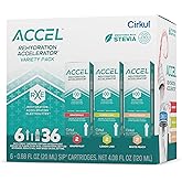Cirkul Accel Electrolytes Flavor Water Variety Pack, Makes 36 Drinks, No Sugar, Zero Calorie Drink Mix, (2 Grapefruit, 2 Lemon Lime, 2 White Peach)