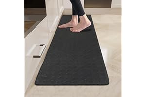 HEBE Anti Fatigue Kitchen Mats for Floor 17"x59" Cushioned Kitchen Rug Sets Non Slip Kitchen Rugs and Mats Waterproof Comfort Standing Mat Runner for Home Office,Sink,Laundry