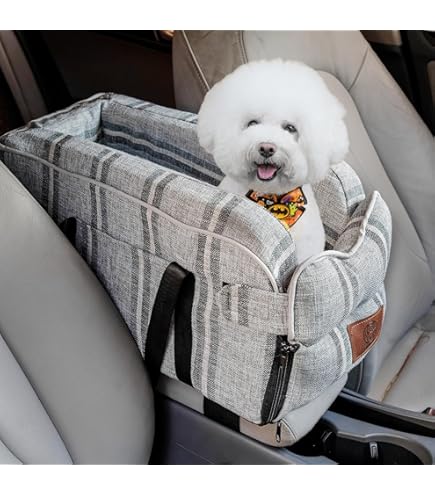 Dog Car Seat Pet Center Console Seat, Detachable Cofortable Dog
