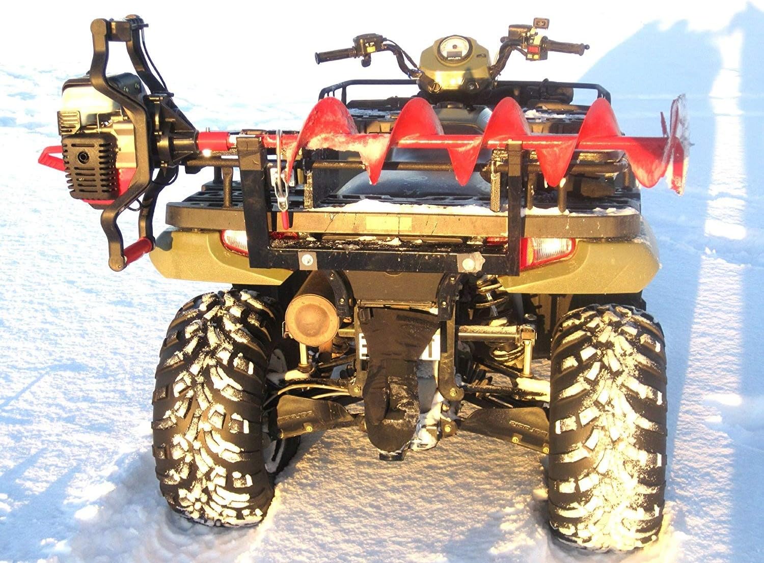 homemade ice auger rack