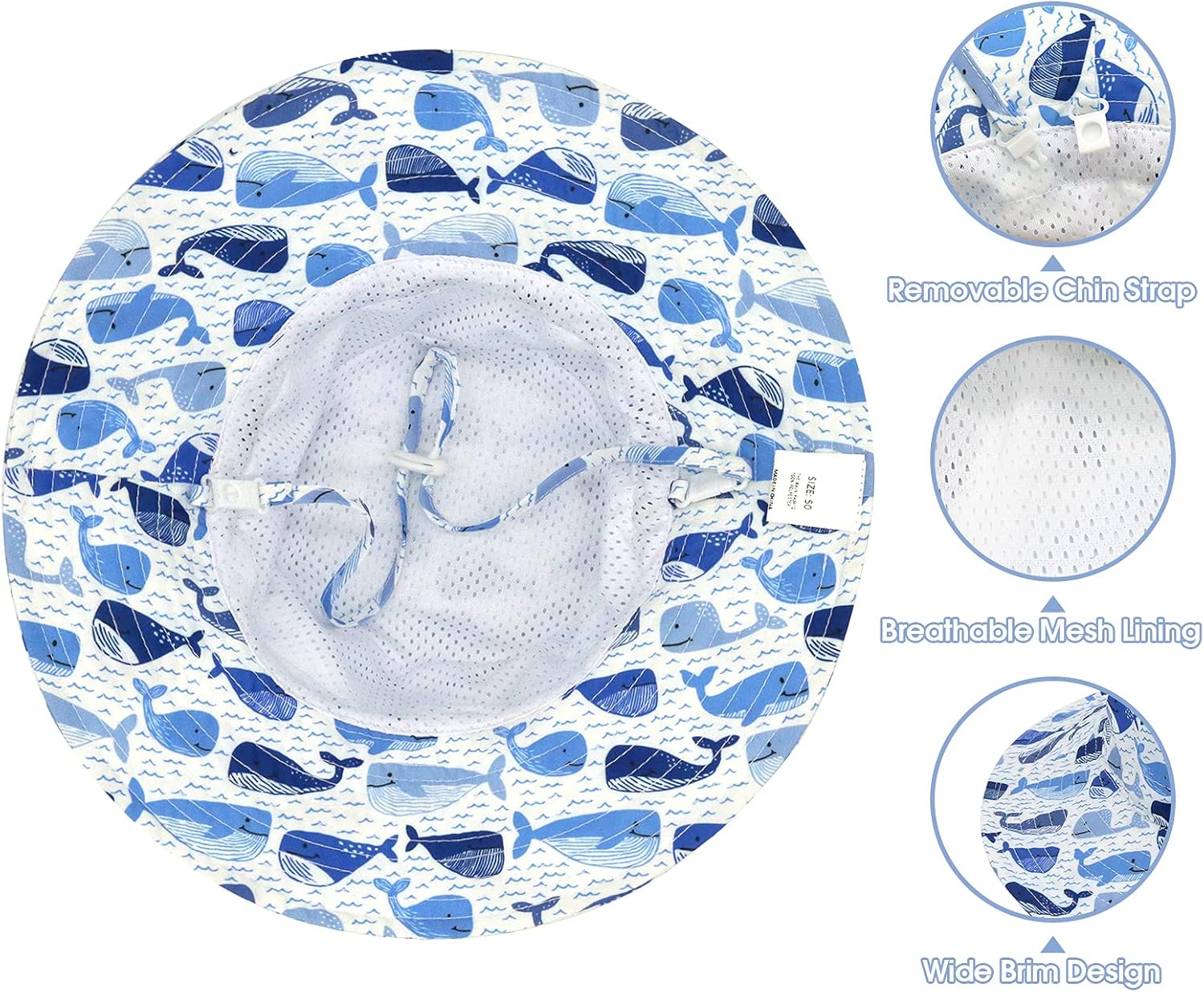 Sarfel Baby Sun Hat Summer Baby Boy Hats UPF 50+ Sun Protection Toddler Hat Bucket for Baby Girl Adjustable Kid Cap: Clothing